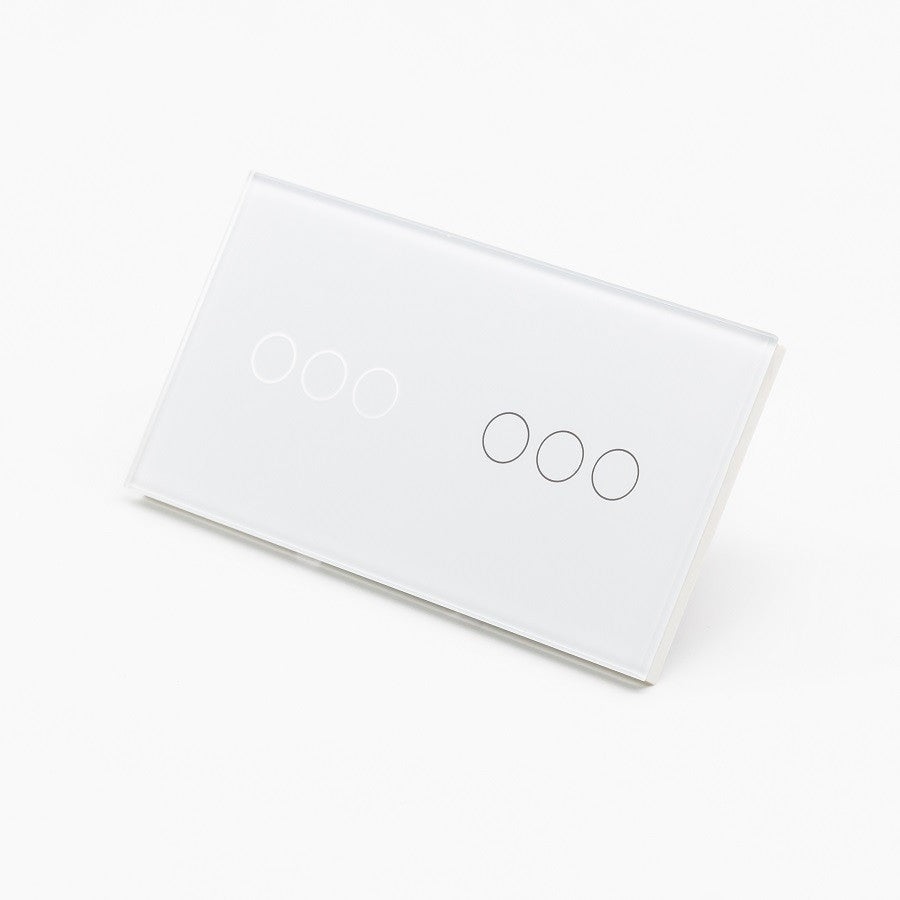 Intrerupator Triplu + Cu Touch Din Sticla