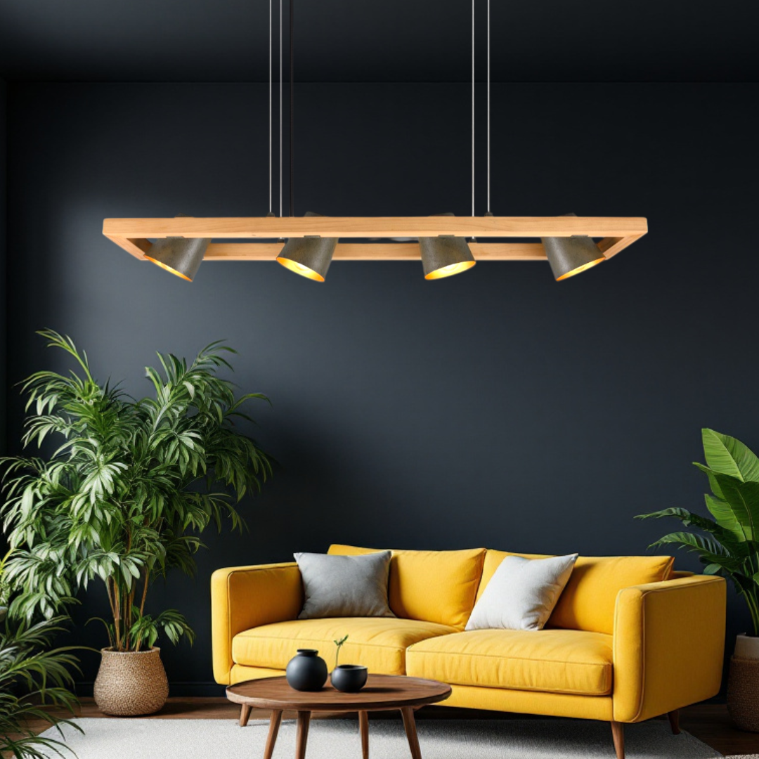 Lustra Suspendata 4xE14 Lyssé 25W LEMN / SUSPENDATE Lighting Fixtures