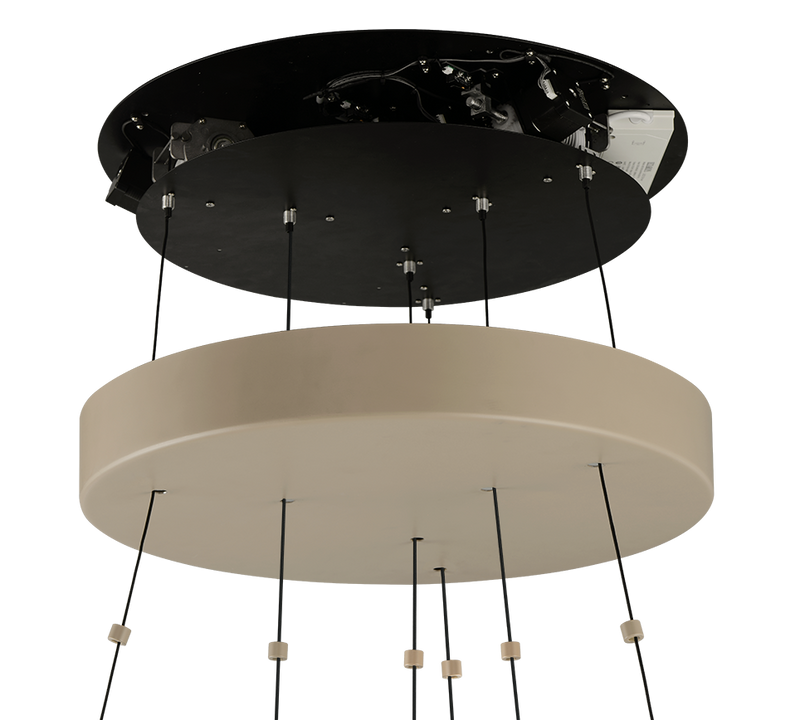 Lustra LED Suspendata Premium Cromer Beige - Inaltime Reglabila prin Telecomanda