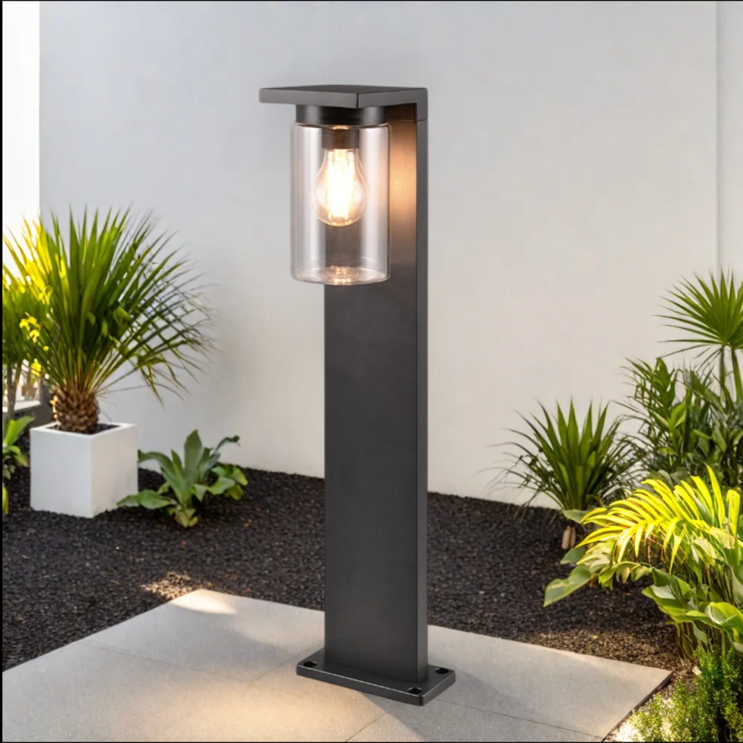 Stalp Ornamental cu Senzor Negru 65CM GARDEN POLE