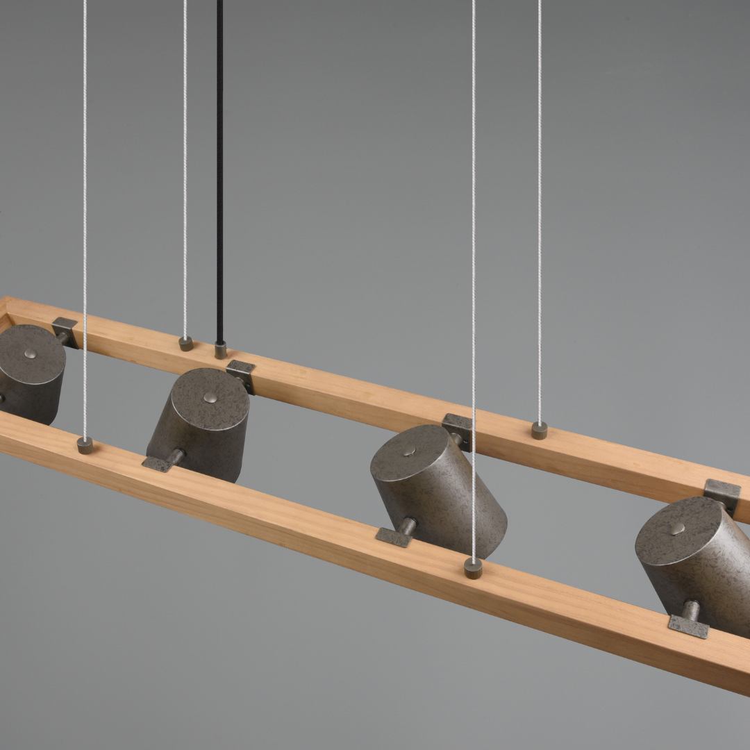Lustra Suspendata 4xE14 Lyssé 25W LEMN / SUSPENDATE Lighting Fixtures