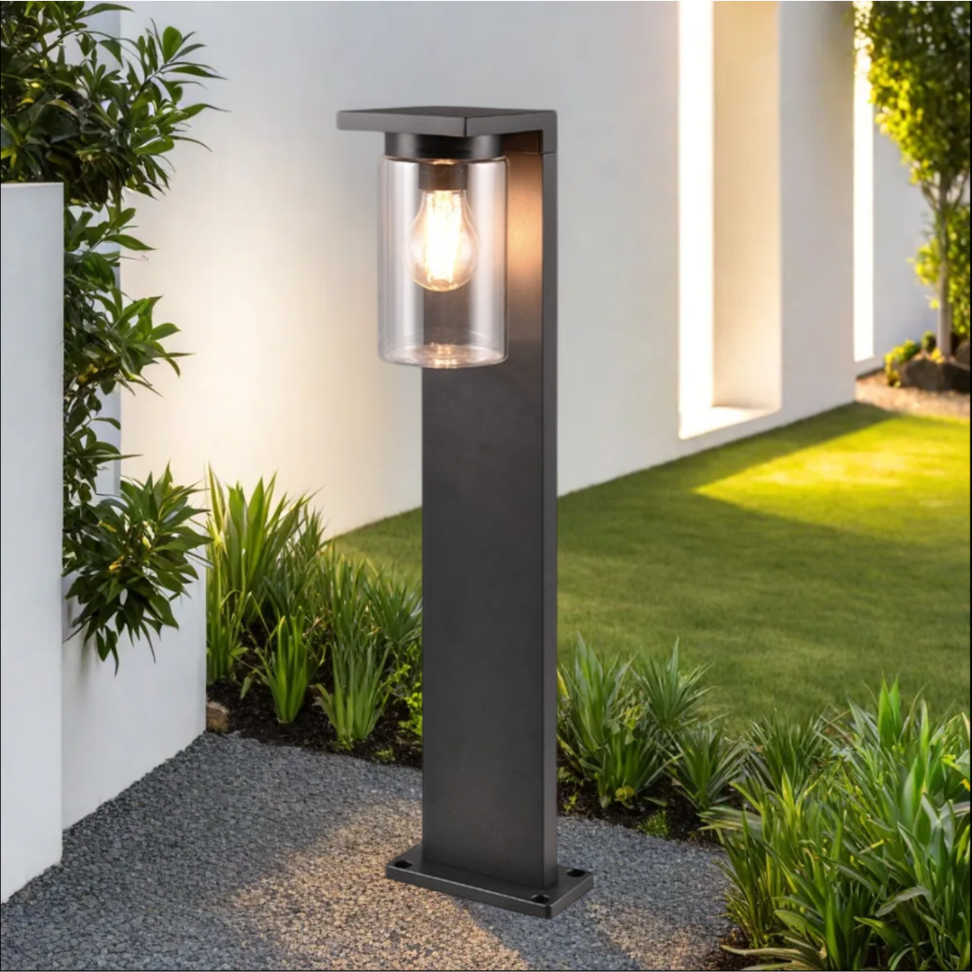 Stalp Ornamental cu Senzor Negru 65CM GARDEN POLE