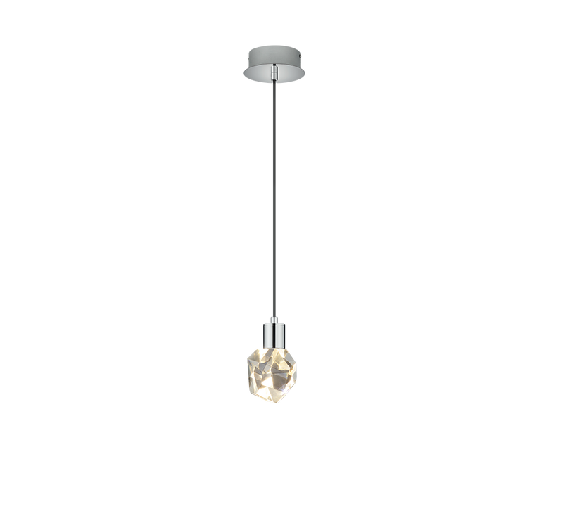 Pendul LED Premium VERANO Silver Crystal