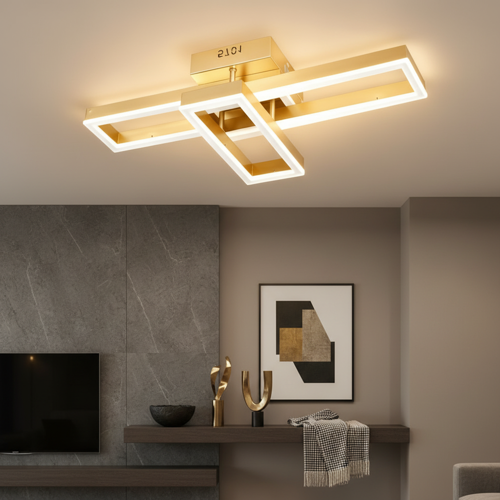 Lustra LED VION Gold Echivalent 300W Telecomanda