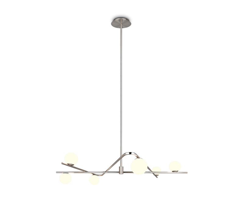 Lustra Premium Flaming Silver 6xG9