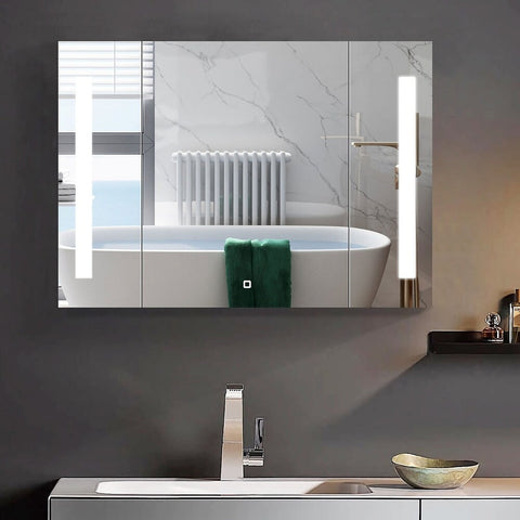 Dulap Baie Cu Oglinda LED Lyte Touch 100x70cm Resigilat R3