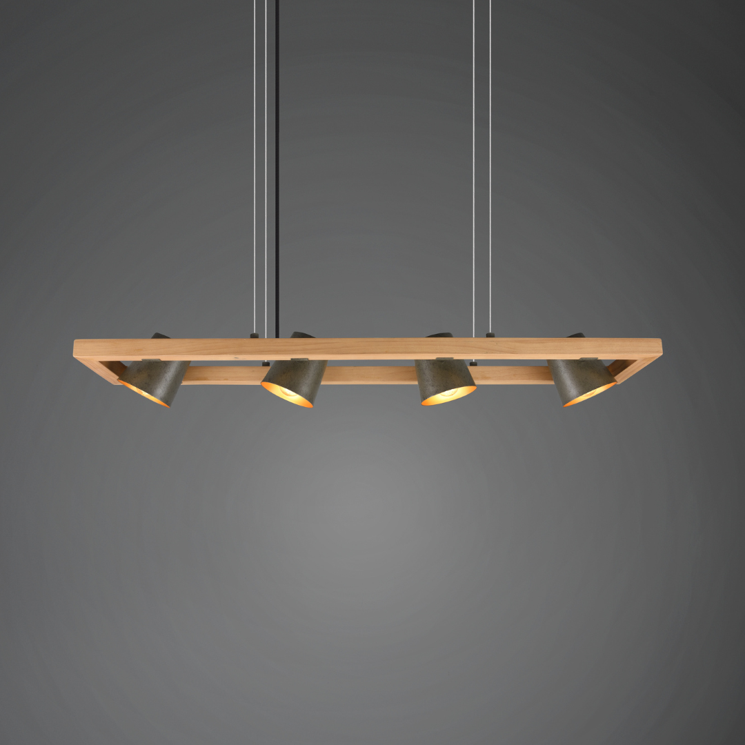 Lustra Suspendata 4xE14 Lyssé 25W LEMN / SUSPENDATE Lighting Fixtures