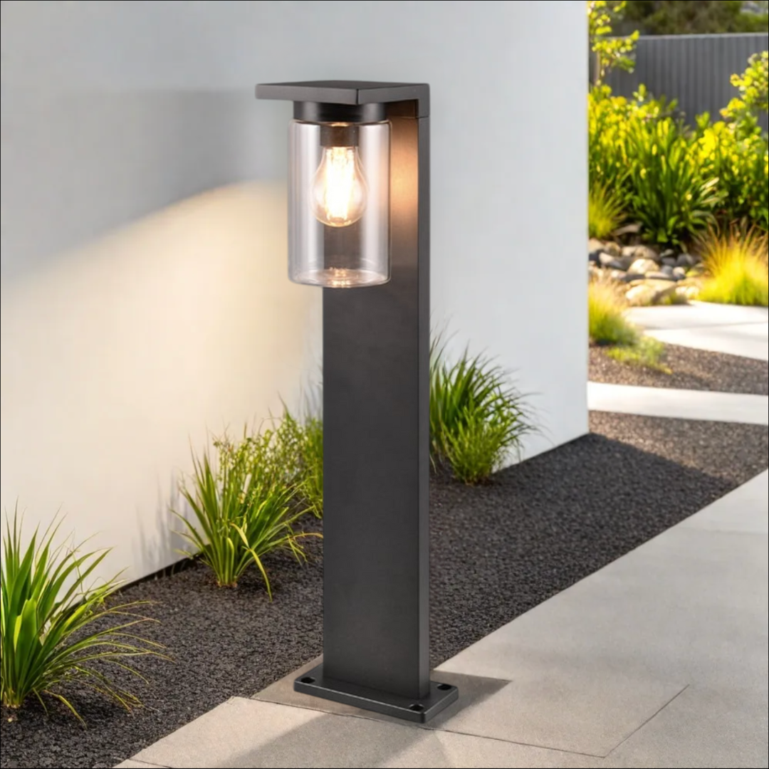 Stalp Ornamental cu Senzor Negru 65CM GARDEN POLE