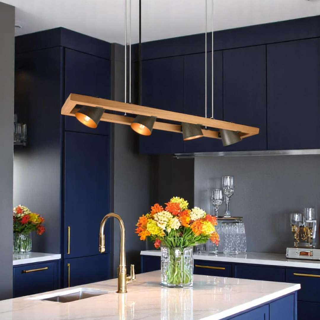 Lustra Suspendata 4xE14 Lyssé 25W LEMN / SUSPENDATE Lighting Fixtures