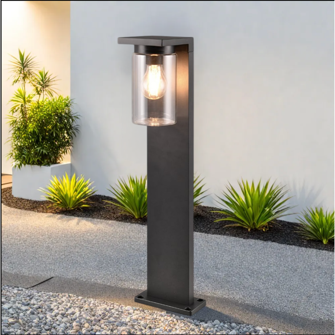 Stalp Ornamental cu Senzor Negru 65CM GARDEN POLE