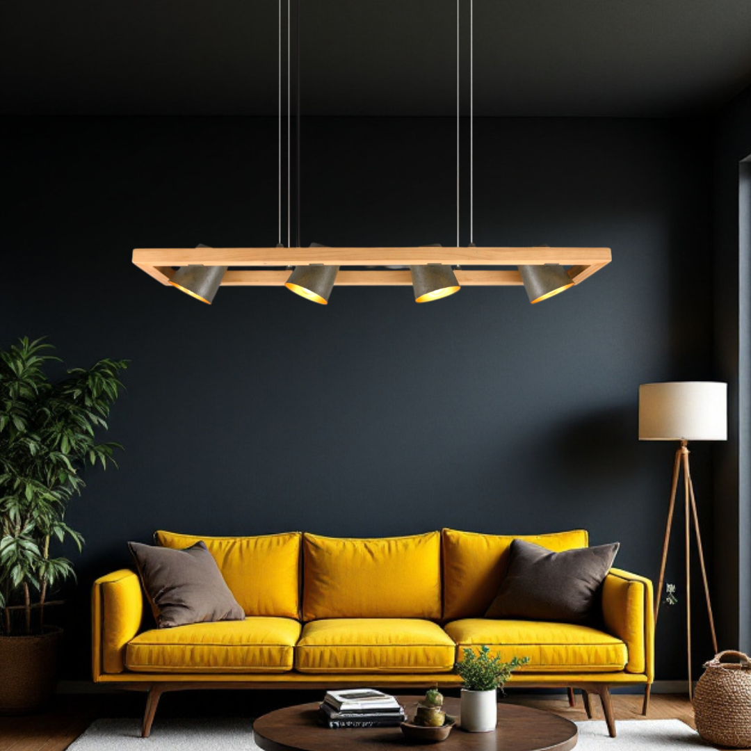 Lustra Suspendata 4xE14 Lyssé 25W LEMN / SUSPENDATE Lighting Fixtures