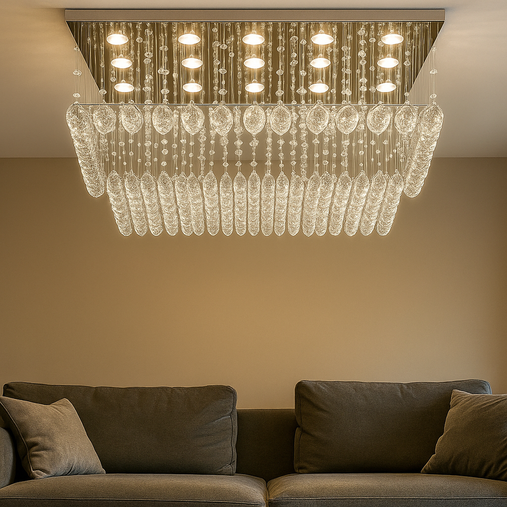 Candelabru LED Cristal Elyra 15x5W Silver ARGINTIE / CRISTAL Chandeliers Crystal