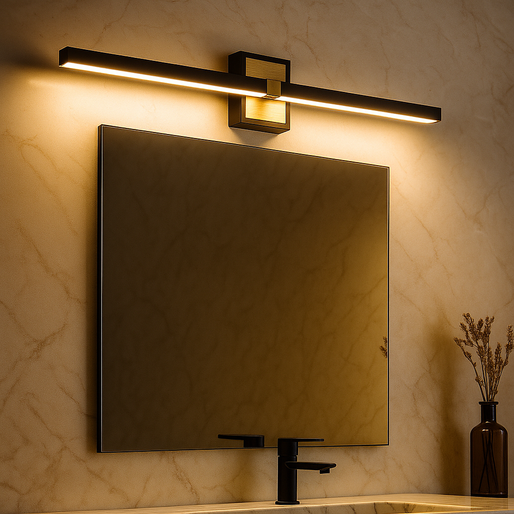 Aplica LED PEGUERA 18W 17.5W IP44 Neagra NEAGRA / 80CM Wall Light Fixtures