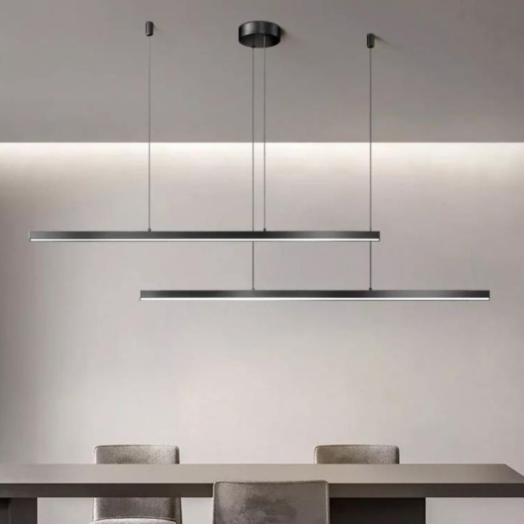 Lustra LED 72W OFFICE Suspendata Black cu Telecomanda P1936-90 BK NEAGRA / SUSPENDATE Lighting Fixtures