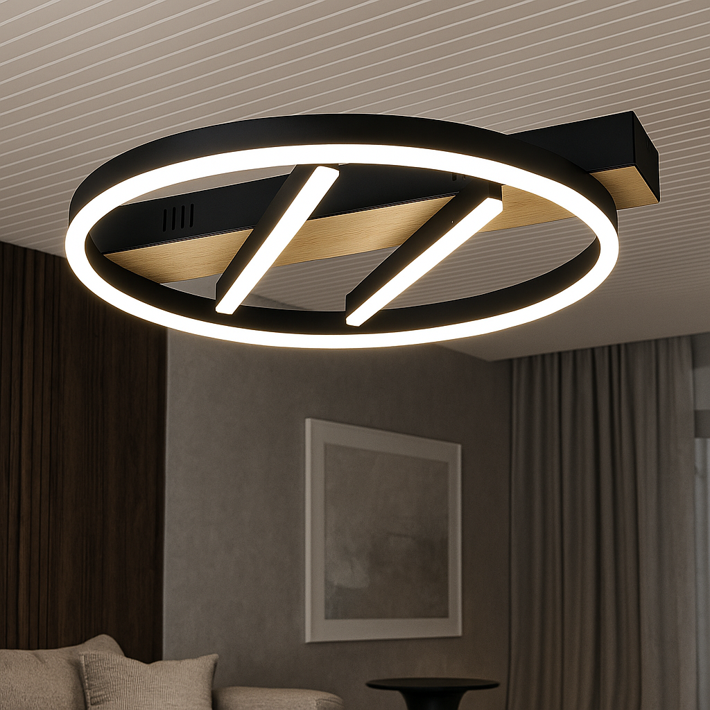 Lustra LED Zenn Telecomanda Wifi 2.4G Black 3 Culori G4217 NEAGRA / 45CM / CIRCLE DESIGN Lighting Fixtures