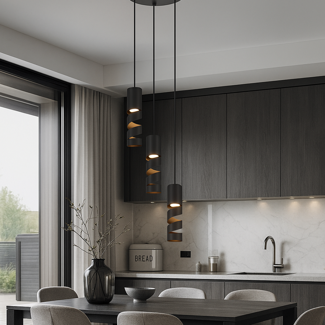 Lustra Suspendata STREAM Black NEAGRA / SUSPENDATE Chandeliers