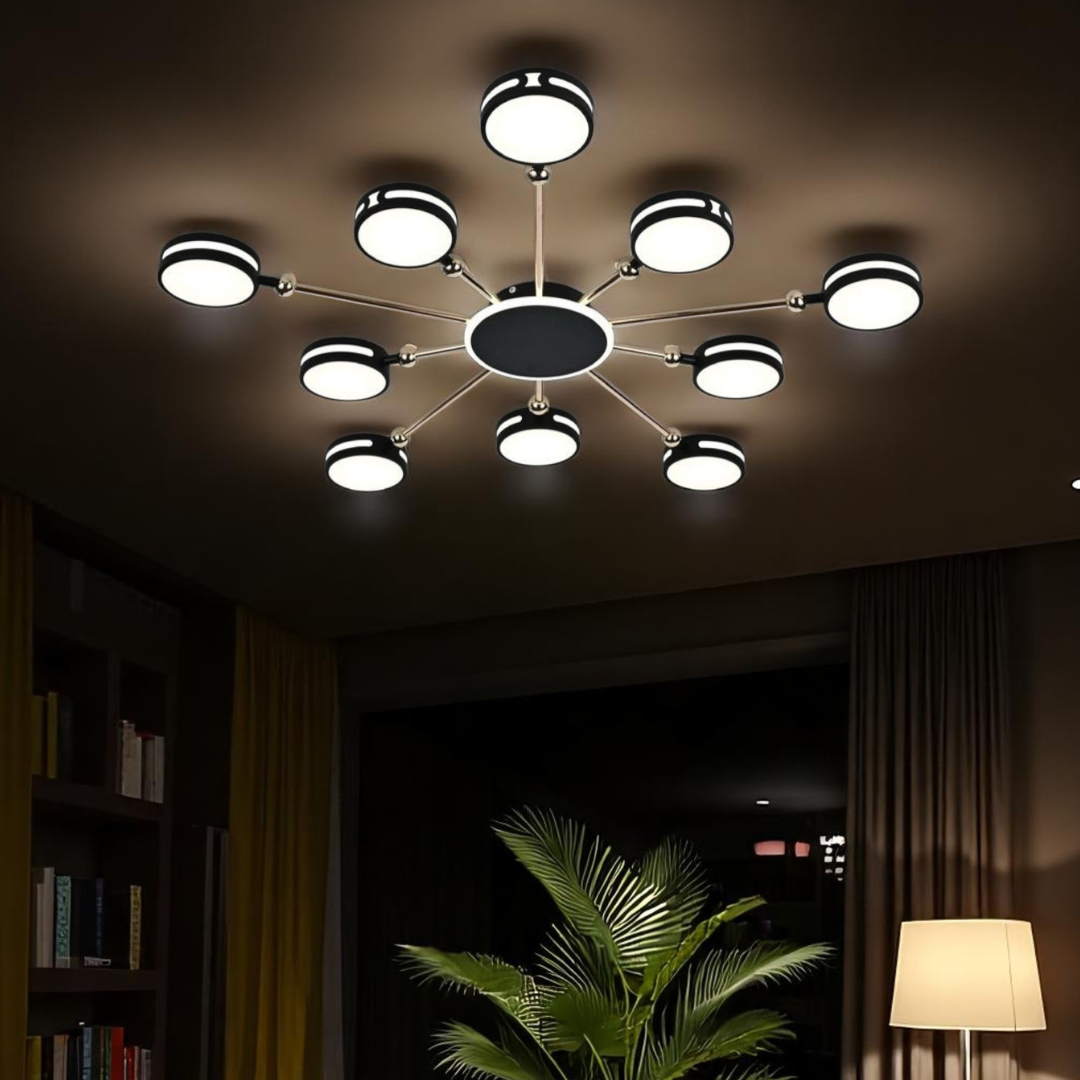 Lustra LED Aplicata Meili 100CM NEAGRA / 60CM CEILING LIGHT