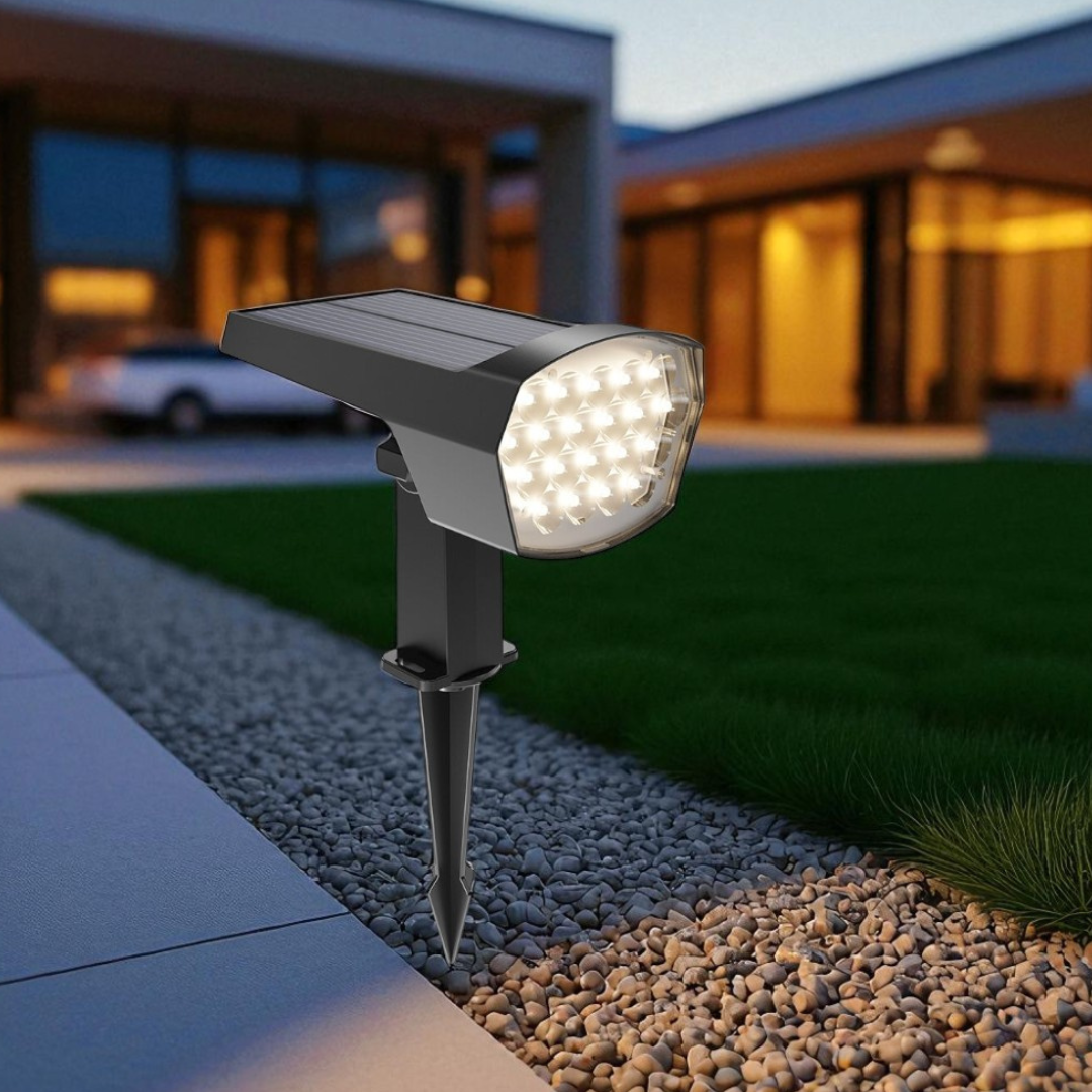 Stalp LED Gradina cu Incarcare Solara 12W STALPISOR ORNAMENTAL SOLAR / NEAGRA SOLAR LIGHT