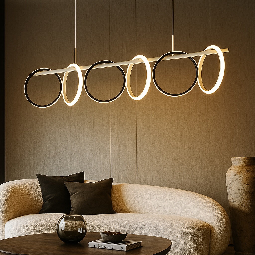 Lustra LED Suspendata Zefir Cu Telecomanda Alba ALBA / SUSPENDATE Lighting Fixtures