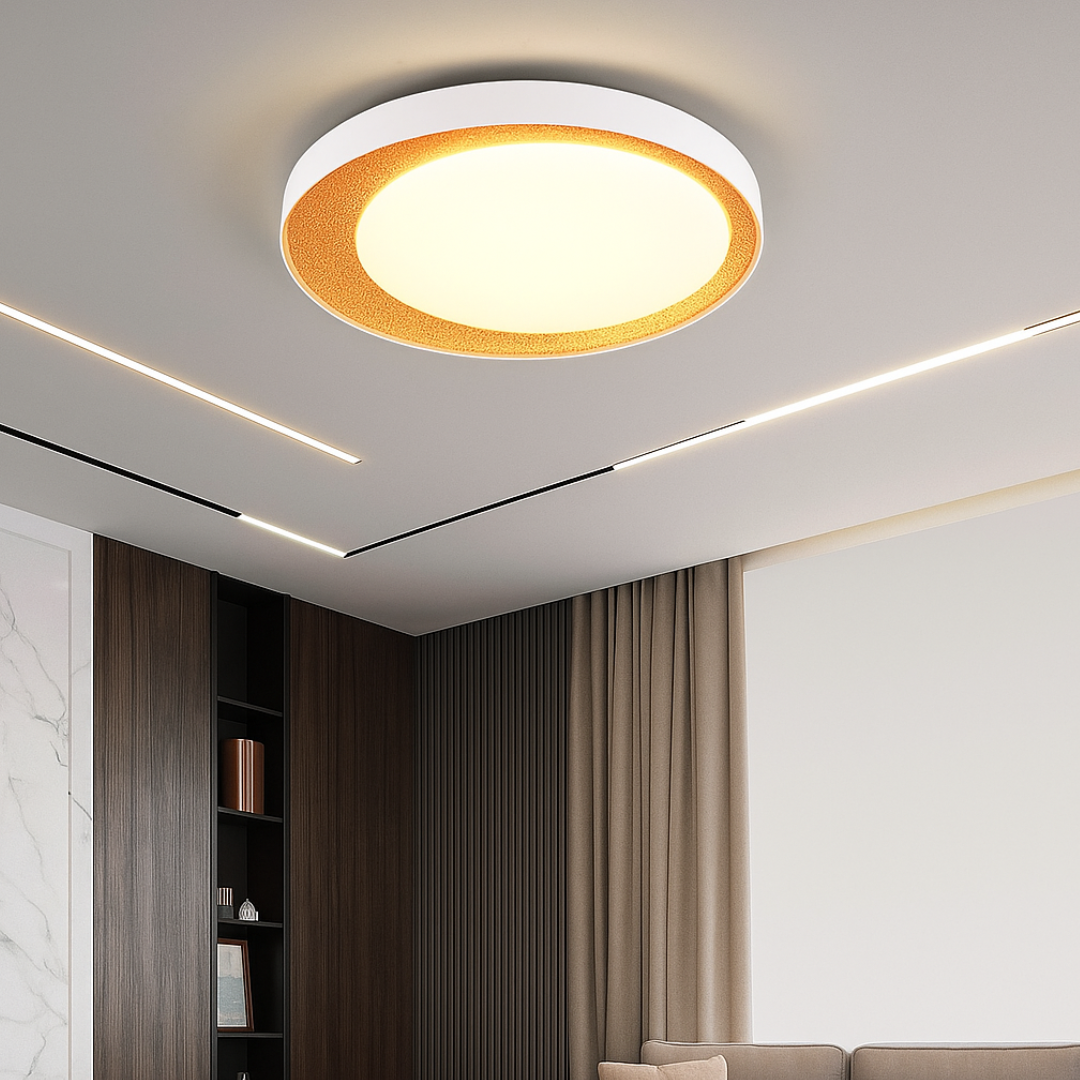 Lustra LED ALETA Gold CIRCLE DESIGN / AURIE / 45CM CEILING LIGHT