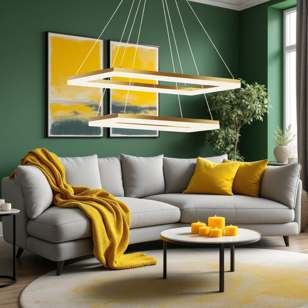 Lustra LED Suspendata Gold GlowFix AURIE / 120CM / SUSPENDATE Lighting Fixtures