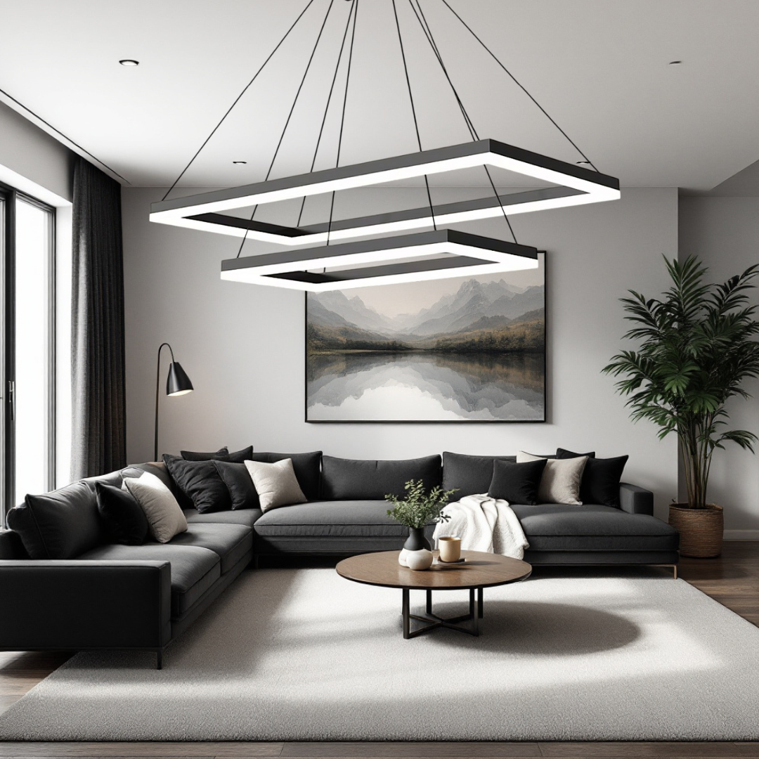 Lustra LED Suspendata Black GlowFix NEAGRA / SUSPENDATE / 120CM Lighting Fixtures