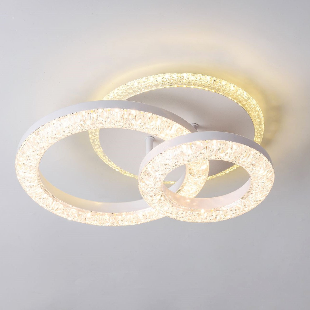 Lustra Led 1 + 1 Circle Bubbles Echivalent 400W Telecomanda Lighting Fixtures