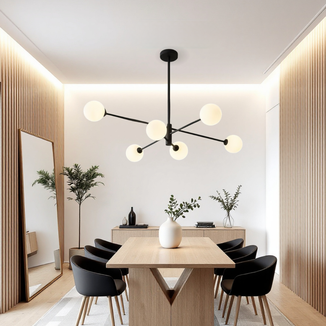 Lustra Abajur 6xE27 MAT BLACK - 8837-6 NEAGRA / ABAJUR Chandeliers