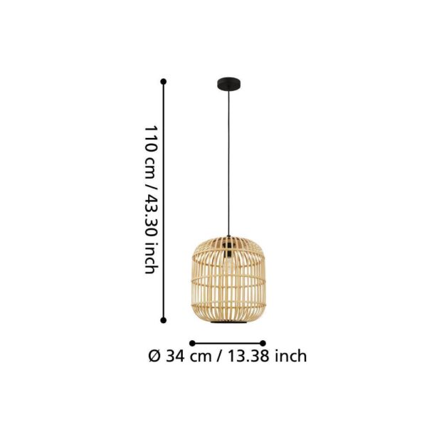 Pendul BORDESLEY Nature 110CM LEMN / VINTAGE SI RETRO DESIGN Lighting Fixtures