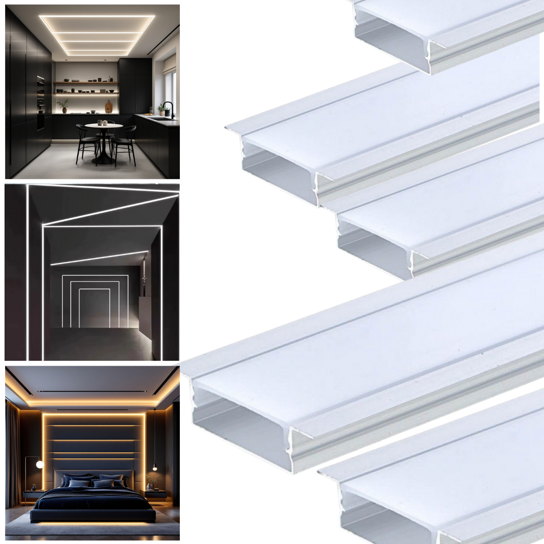Profil LED Incastrat 2 METRI Plat XL LED Strips