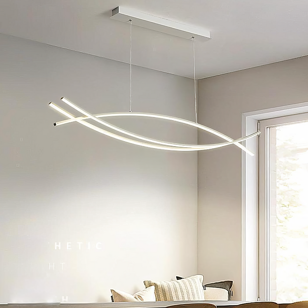 Lustra LED 80W OFFICE Suspendata WHITE cu Telecomanda WHITE / 120CM / SUSPENDATE Lighting Fixtures