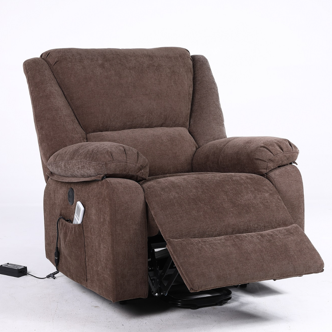 Fotoliu cu Masaj și Încălzire Recliner Electric Maro FOTOLIU CU MASAJ/RECLINER/INCALZIRE / Brown Chairs