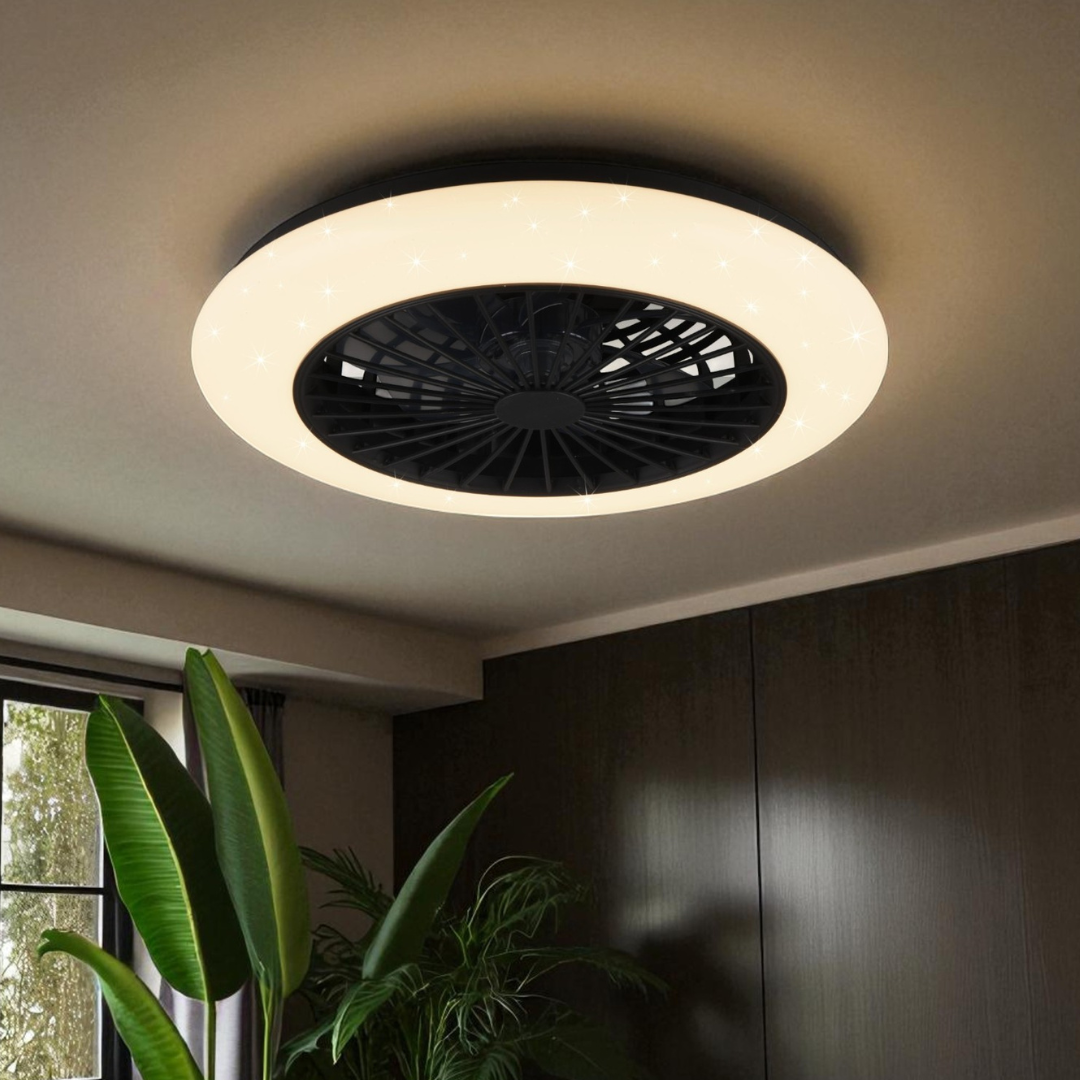 Lustra LED cu Ventilator STRALSUND NEAGRA / VENTILATOR Lighting Fixtures