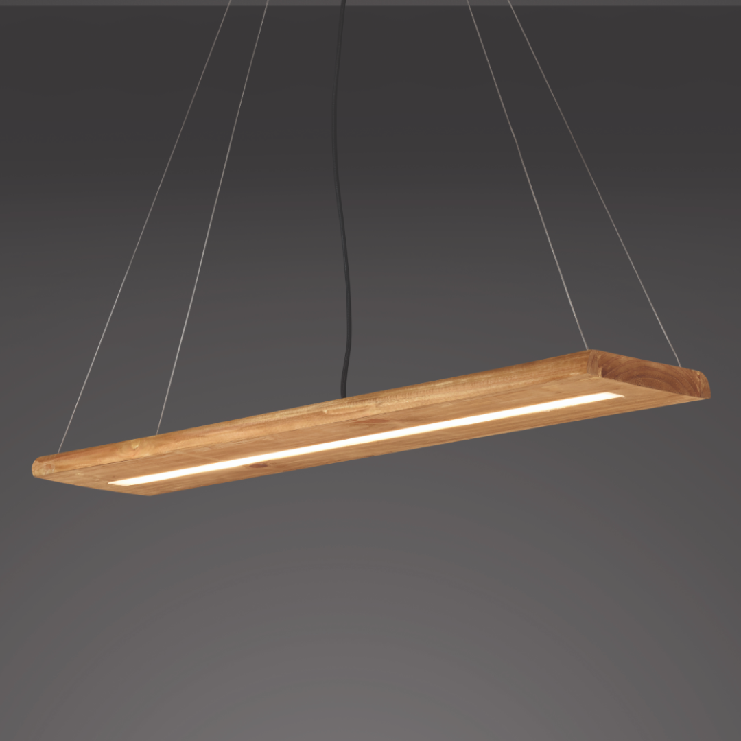 Lustra LED Suspendata BRAD 27W LEMN / SUSPENDATE Lighting Fixtures
