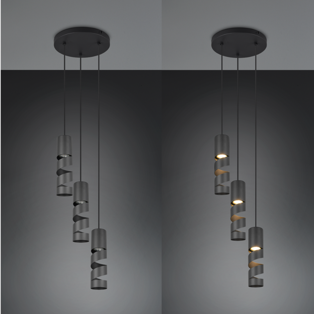 Lustra Suspendata STREAM Black NEAGRA / SUSPENDATE Chandeliers
