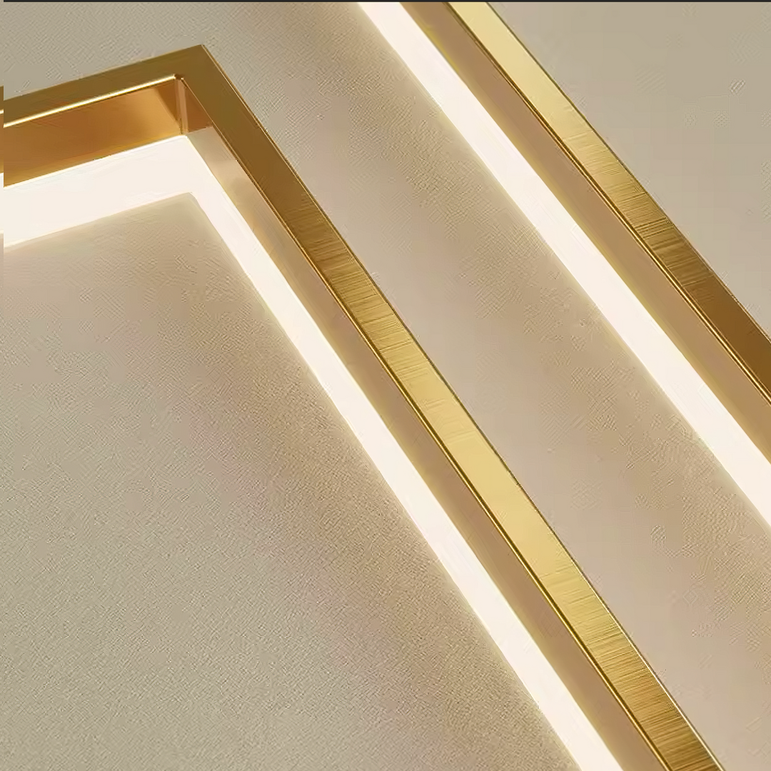 Lustra LED Suspendata Gold GlowPanel AURIE / 120CM / SUSPENDATE Lighting Fixtures