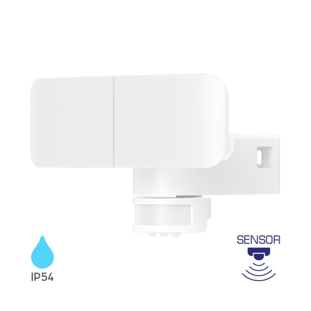 Aplica LED Exterior White 30W cu Senzor PIR ALBA Wall Light Fixtures