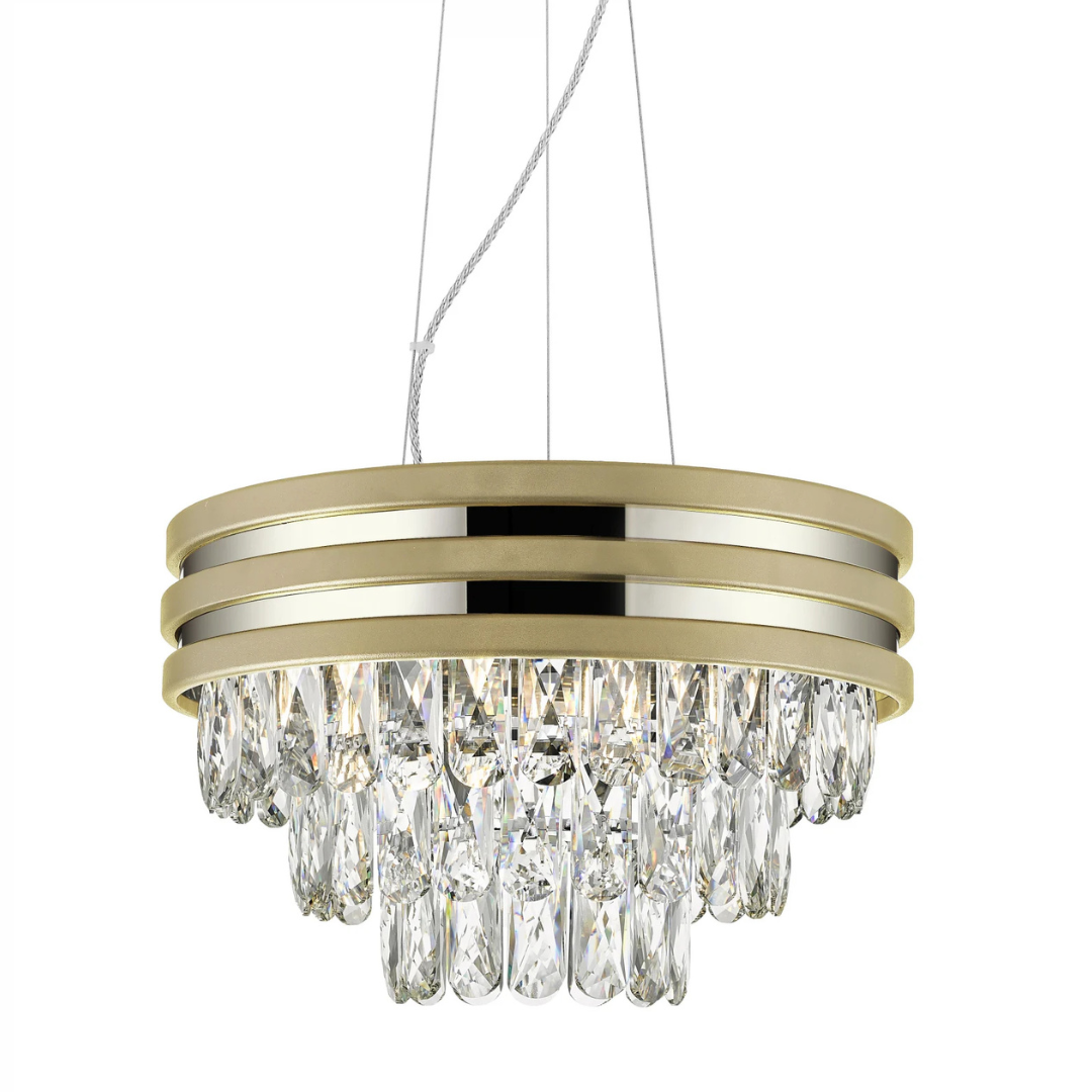 Lustra Glam Aurie/Argintie cu Cristale Ø38 cm AURIE / CRISTAL / 38CM Chandeliers Crystal