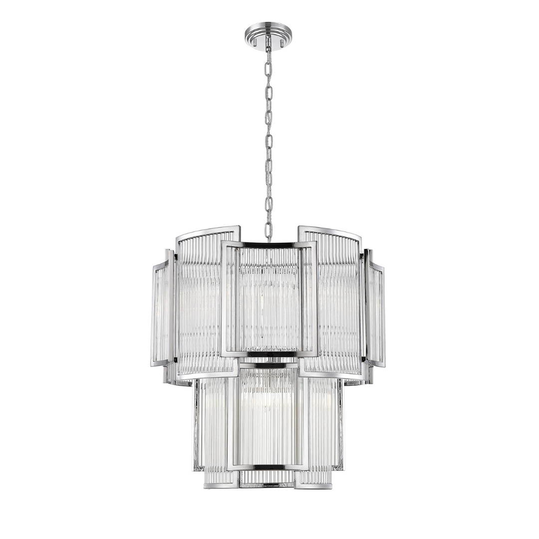 Lustra Suspendata 8xE14 Chrome Vissaro CHROME / CRISTAL Chandeliers
