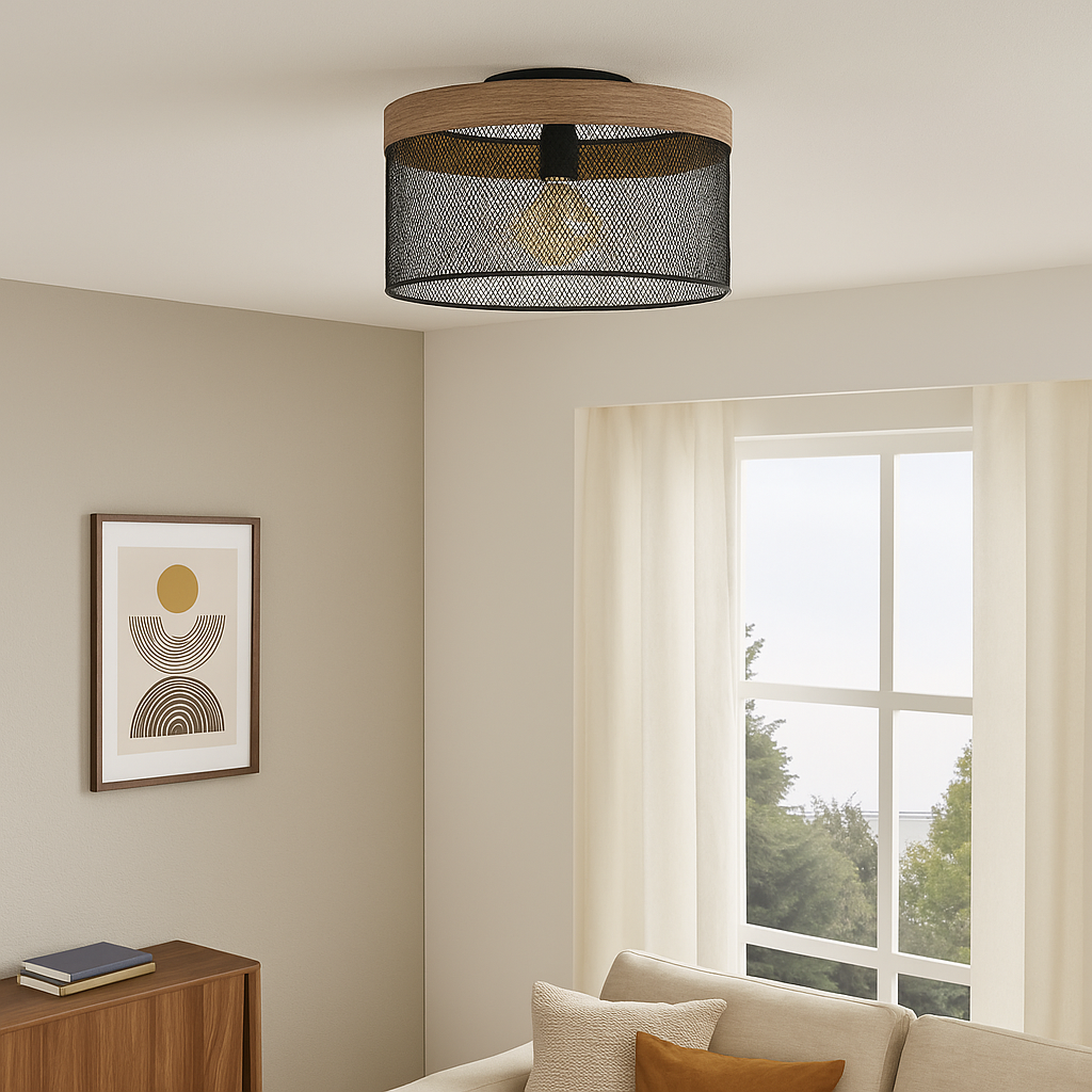 Lustra LED 1xE27 EGLO KILNSDALE 43832 NEAGRA / VINTAGE SI RETRO DESIGN Home & Garden