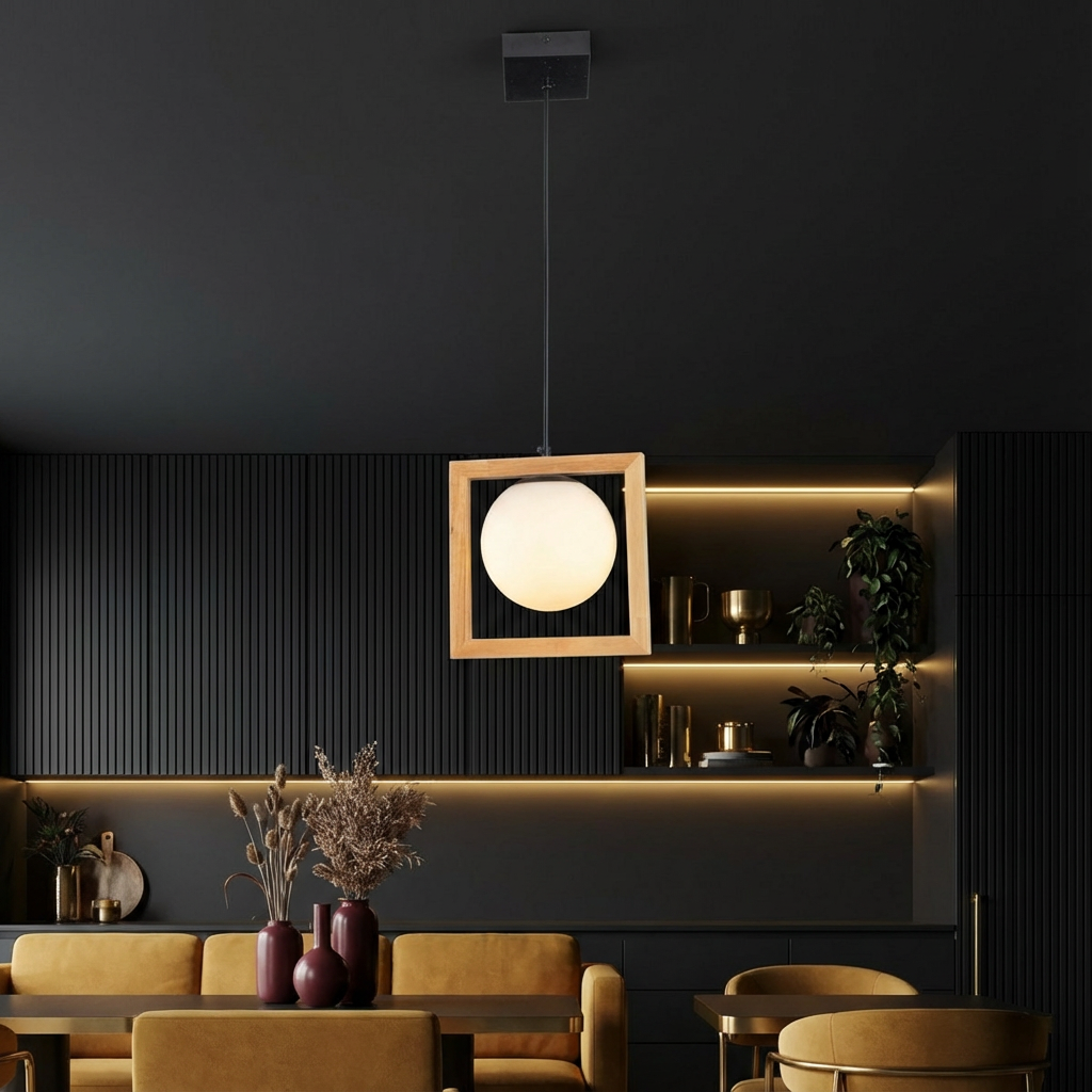 Pendul NOELIA 1xE14 Wood Style