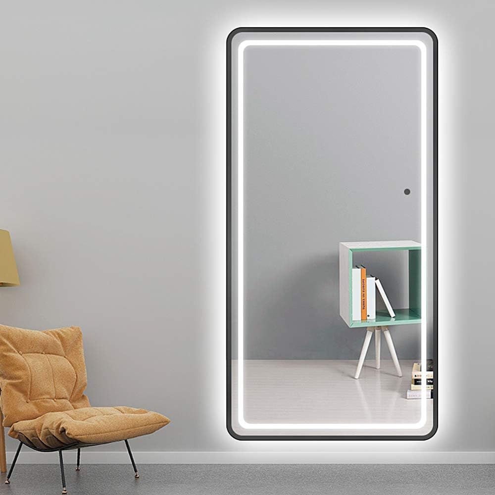 Oglinda LED 45x140cm Rama Neagra cu Functie Touch M1181S
