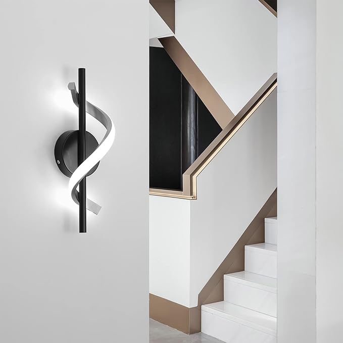 Aplica LED ROKO 10W Neagra Echivalent 120W NEAGRA / MINIMALIST DESIGN / APLICA PERETE Wall Light Fixtures