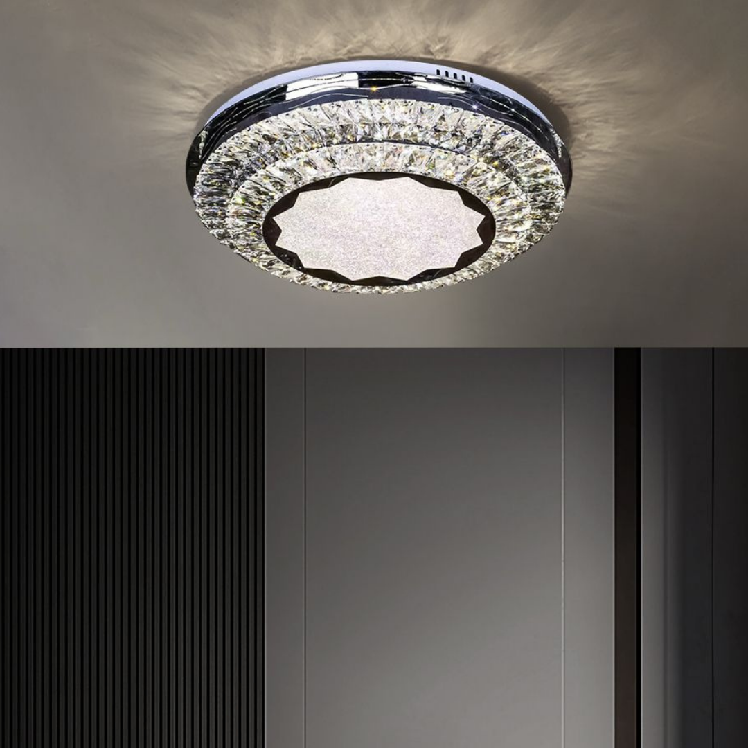 Lustra LED Aplicata Prestige Halo Cristal Telecomanda CHROME / 50CM / CRISTAL Chandeliers