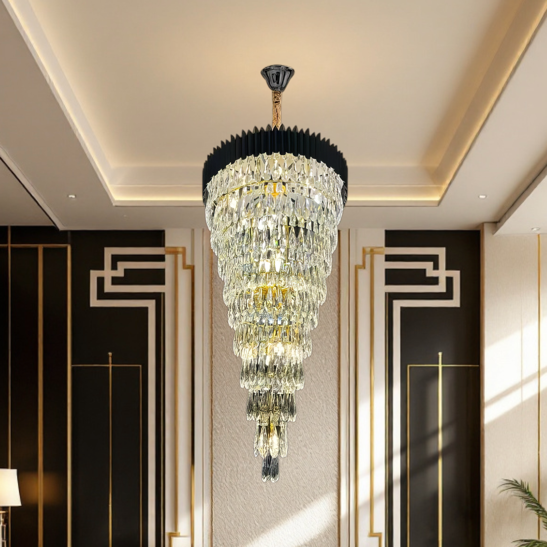 Candelabru Cristal 25xE14 Black Extravaganza NEAGRA / 70X160CM / CRISTAL Chandeliers Crystal