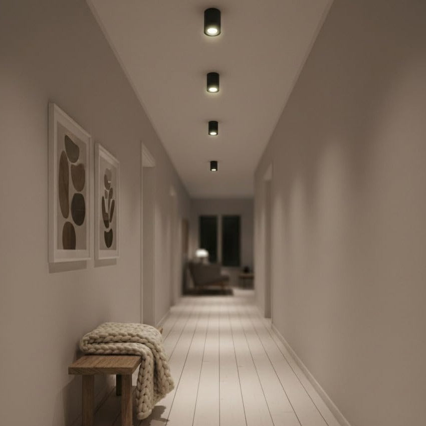 Spot Aplicat Rotund Fascicul Reglabil Negru Dulie GU10 Ø94x125mm led ceiling light