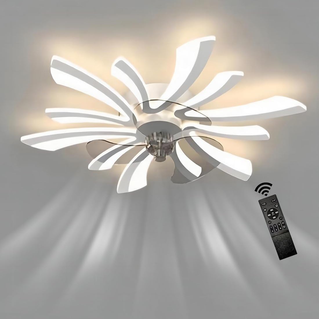 Lustra LED Clio cu Ventilator Echivalent 300W Telecomanda ALBA / VENTILATOR Lighting Fixtures