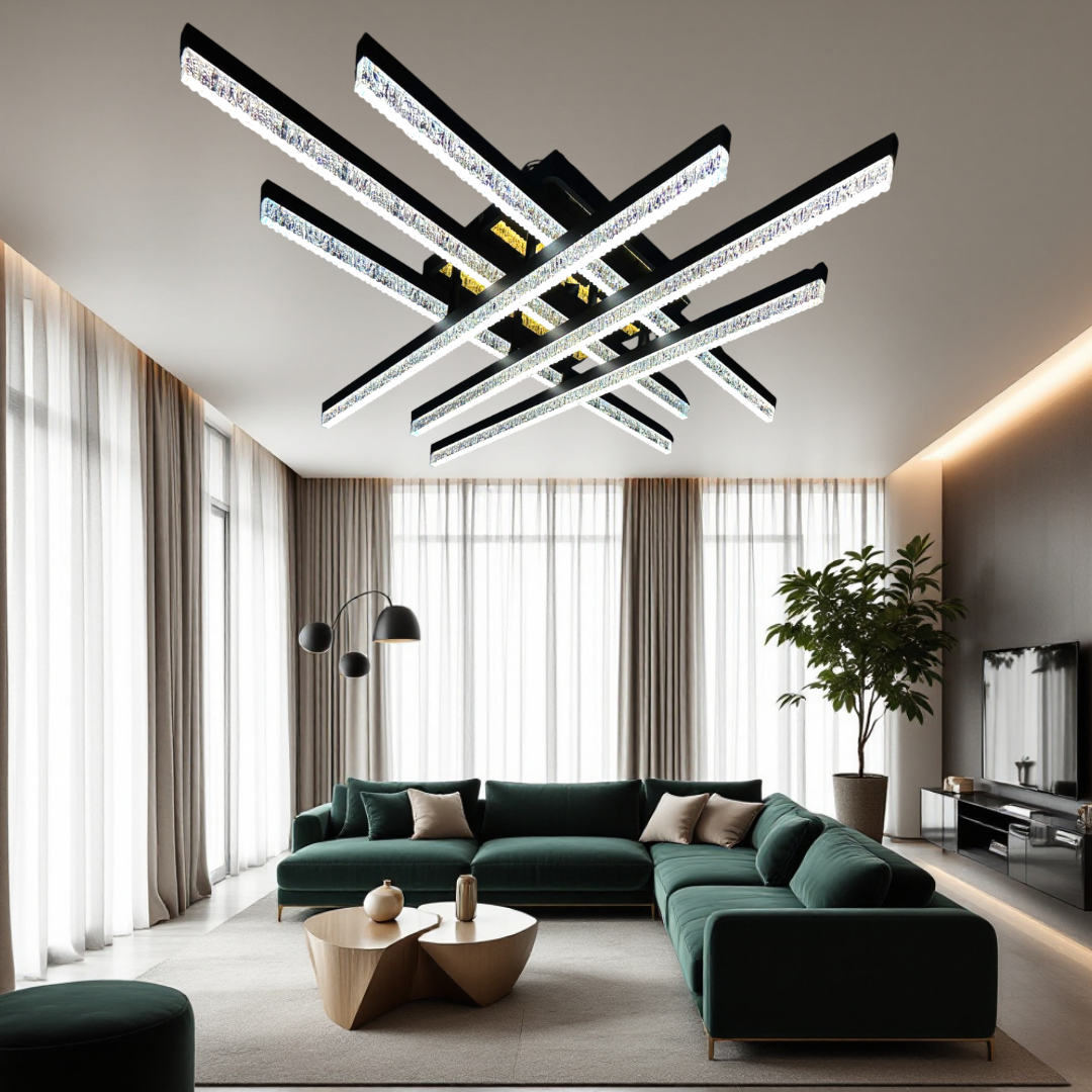 Lustra LED Aplicata Mira WG5131-6A NEAGRA / CRISTAL Chandeliers