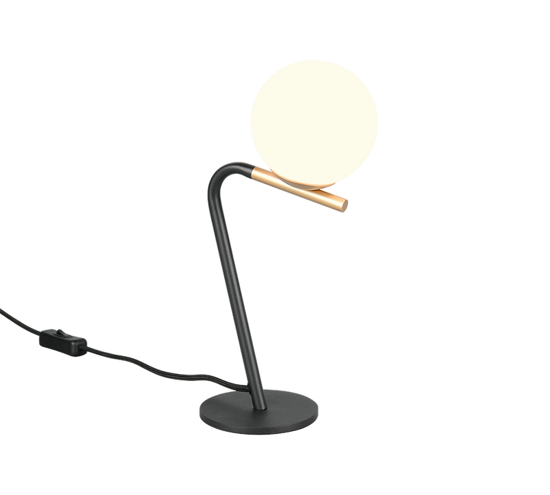 Veioza Premium Flaming Black & Gold 31CM | 1xG9