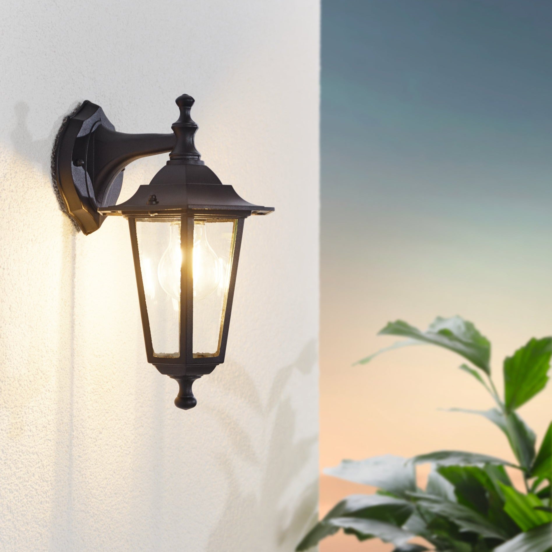 Aplica Exterior Tip Felinar LATERNA 4 Black 35CM NEAGRA / APLICA PERETE Wall Light Fixtures